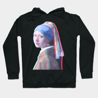 Girl with a pearl earring colourfull Hoodie